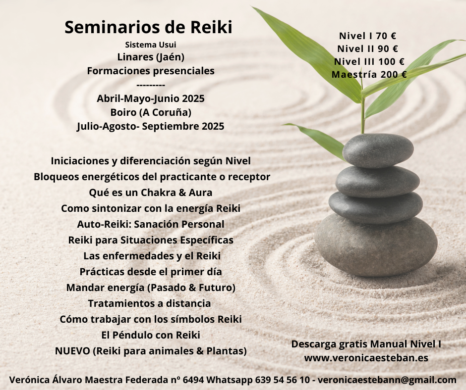 Seminarios de Reiki Sistema Usui Boiro ( A Coruña) Formaciones presenciales & Online Abril-Mayo-Junio 2025 (4)